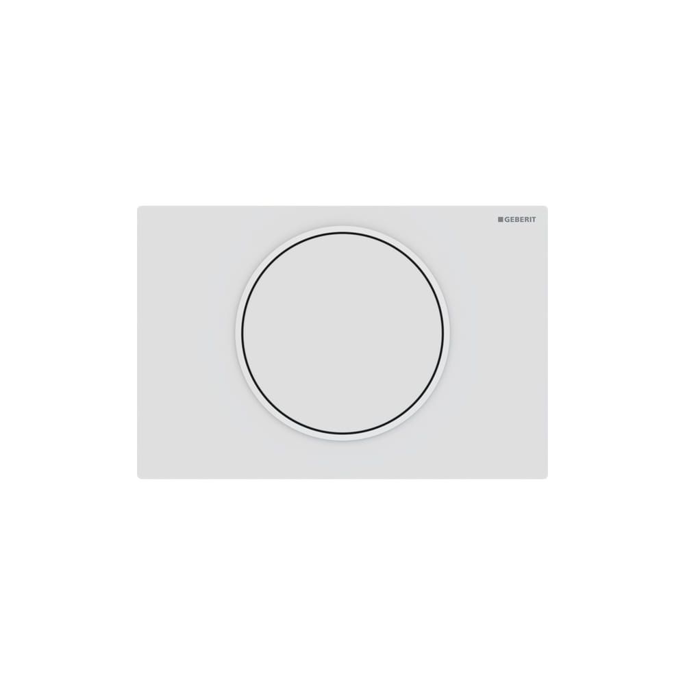Geberit Sigma 10 Drückerplatte, für Spül-Stopp Spülung Round, Weiß/Mattweiß lackiert... GEBERIT-115758015 4025410693006 (Abb. 1)