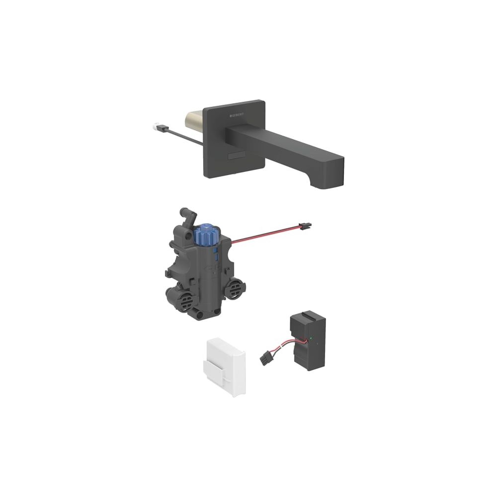 Geberit Brenta Waschtischarmatur Wandmontage Netzbetrieb mit Thermostatmischer Länge... GEBERIT-116297141 4025410064431 (Abb. 1)