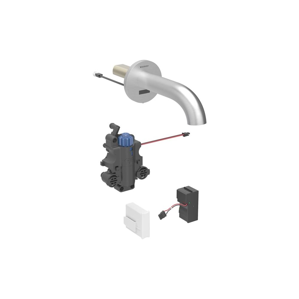 Geberit Piave Waschtischarmatur Wandmontage Netzbetrieb, mit Thermostatmischer Länge... GEBERIT-116287SN1 4025410065360 (Abb. 1)