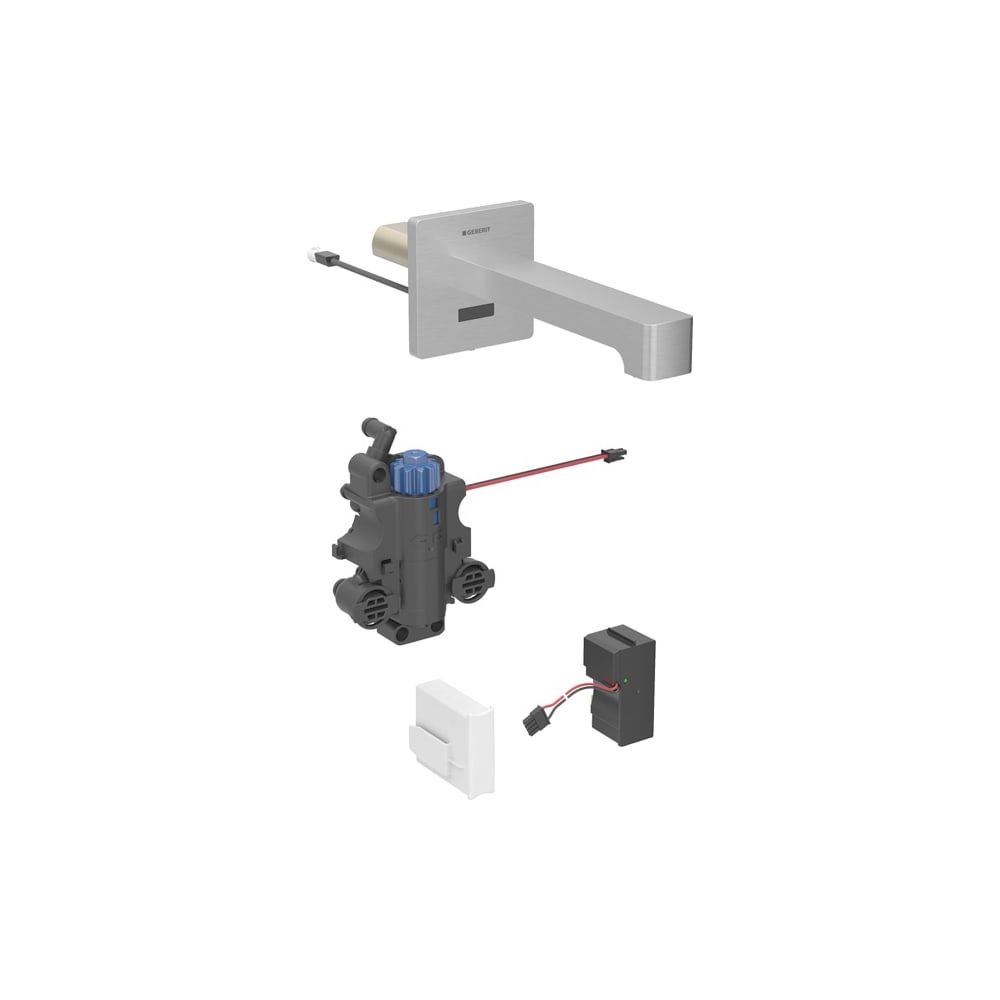 Geberit Brenta Waschtischarmatur Wandmontage Netzbetrieb mit Thermostatmischer Länge... GEBERIT-116297SN1 4025410065452 (Abb. 1)