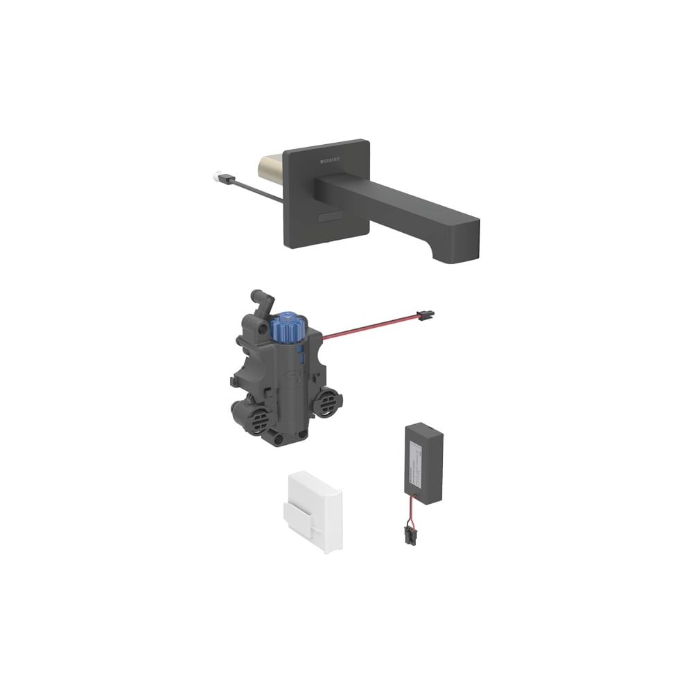 Geberit Brenta Waschtischarmatur Wandmontage Batteriebetr. mit Thermostatmischer L 2... GEBERIT-116298141 4025410064448 (Abb. 1)