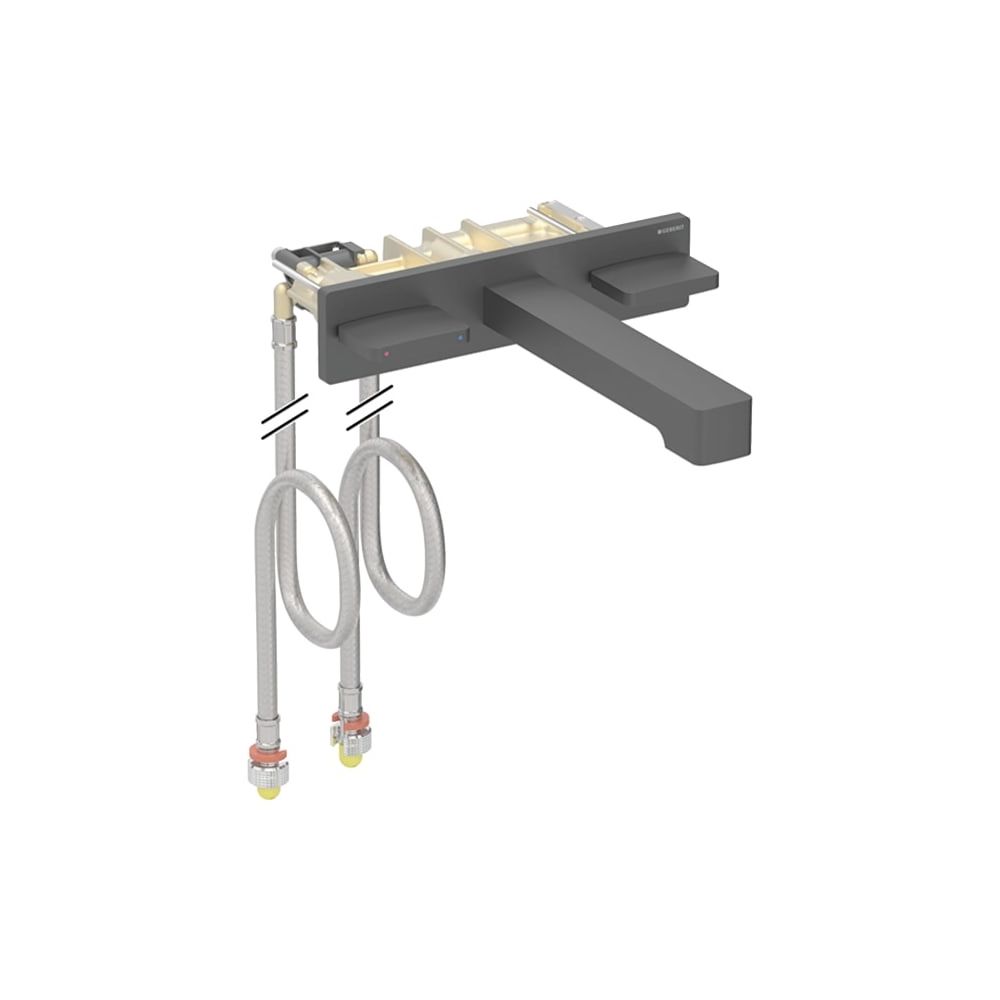 Geberit ONE Waschtischarmatur eckiges Design, Wandmontage, Länge 22cm Zweigriffmisch... GEBERIT-116465141 4025410064509 (Abb. 1)