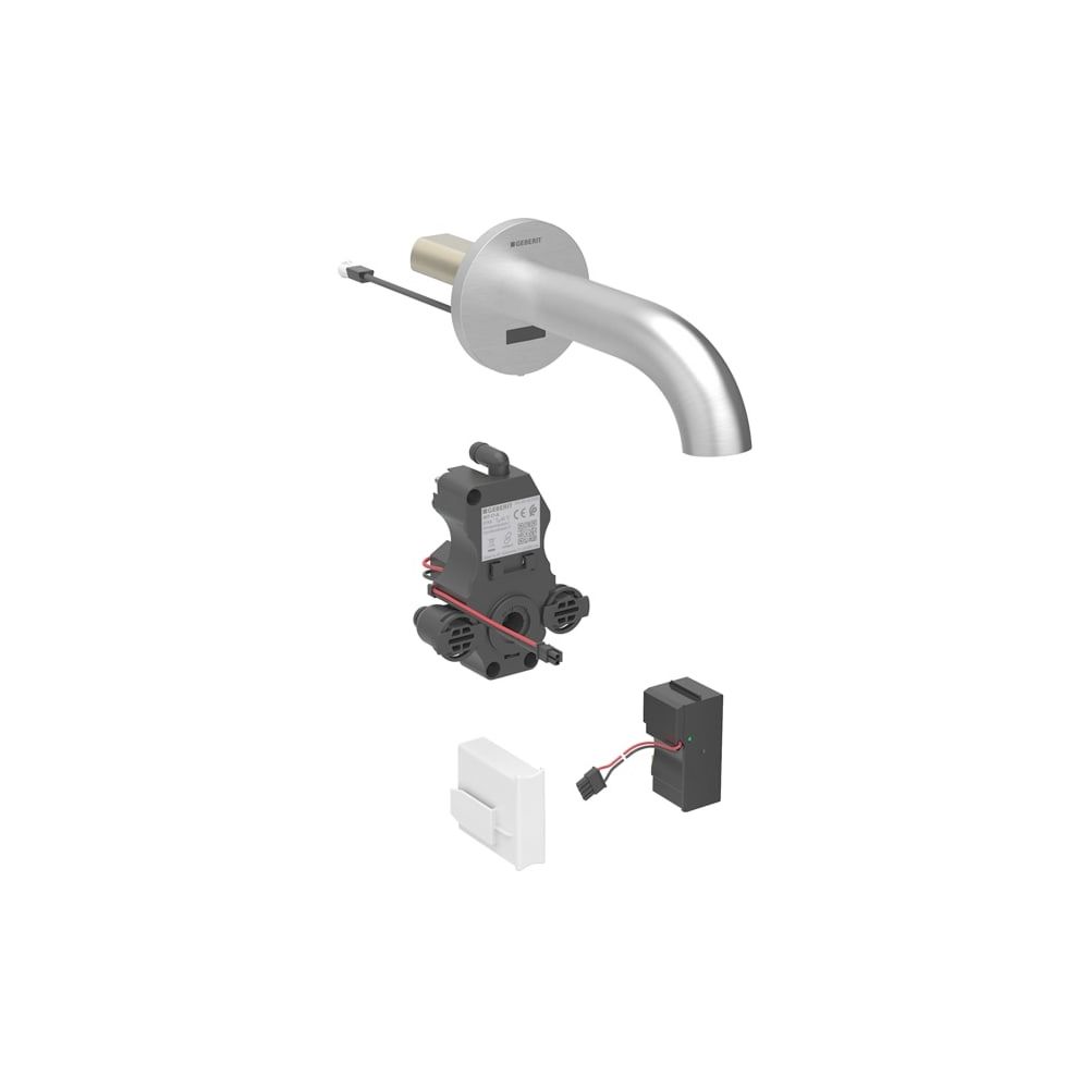 Geberit Piave Waschtischarmatur Wandmontage, Netzbetrieb, mit Mischer, Länge 22cm, E... GEBERIT-116282SN1 4025410065308 (Abb. 1)