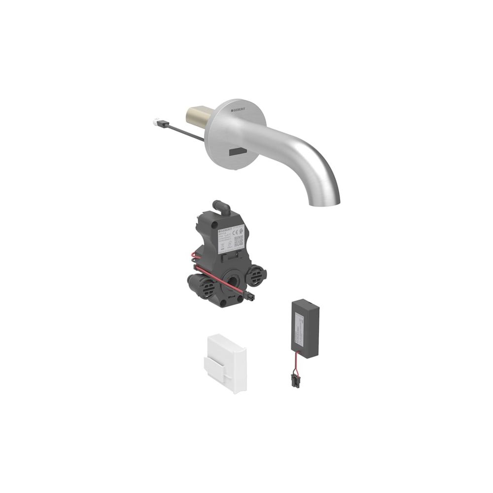 Geberit Piave Waschtischarmatur Wandmontage, Batteriebetrieb, ohne Mischer, Länge 22... GEBERIT-116283SN1 4025410065322 (Abb. 1)