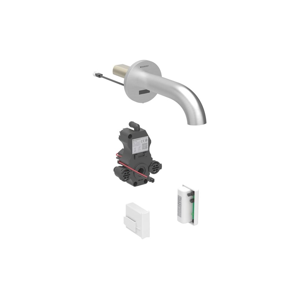 Geberit Piave Waschtischarmatur Wandmontage, Generatorbetrieb, ohne Mischer, Länge 1... GEBERIT-116265SN1 4025410065162 (Abb. 1)