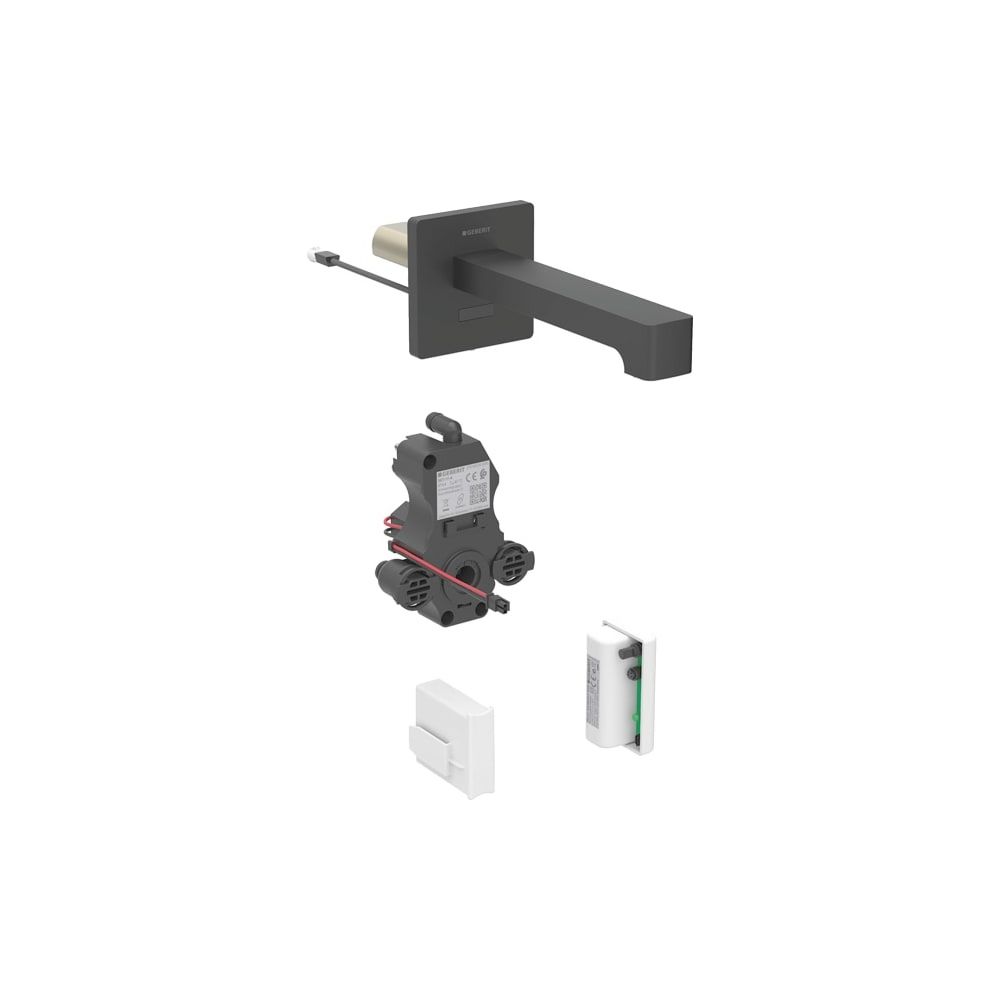 Geberit Brenta Waschtischarmatur Wandmontage, Generatorbetrieb, mit Mischer, Länge 2... GEBERIT-116296141 4025410064424 (Abb. 1)