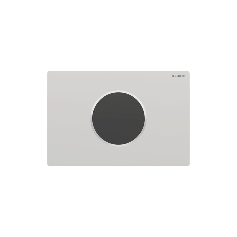 Geberit Sigma 10 WC-Steuerung elektronisch Batterie, 1-Mengen-Auslösung, mattchrom, ... GEBERIT-115908JQ6 4025410724571 (Abb. 1)
