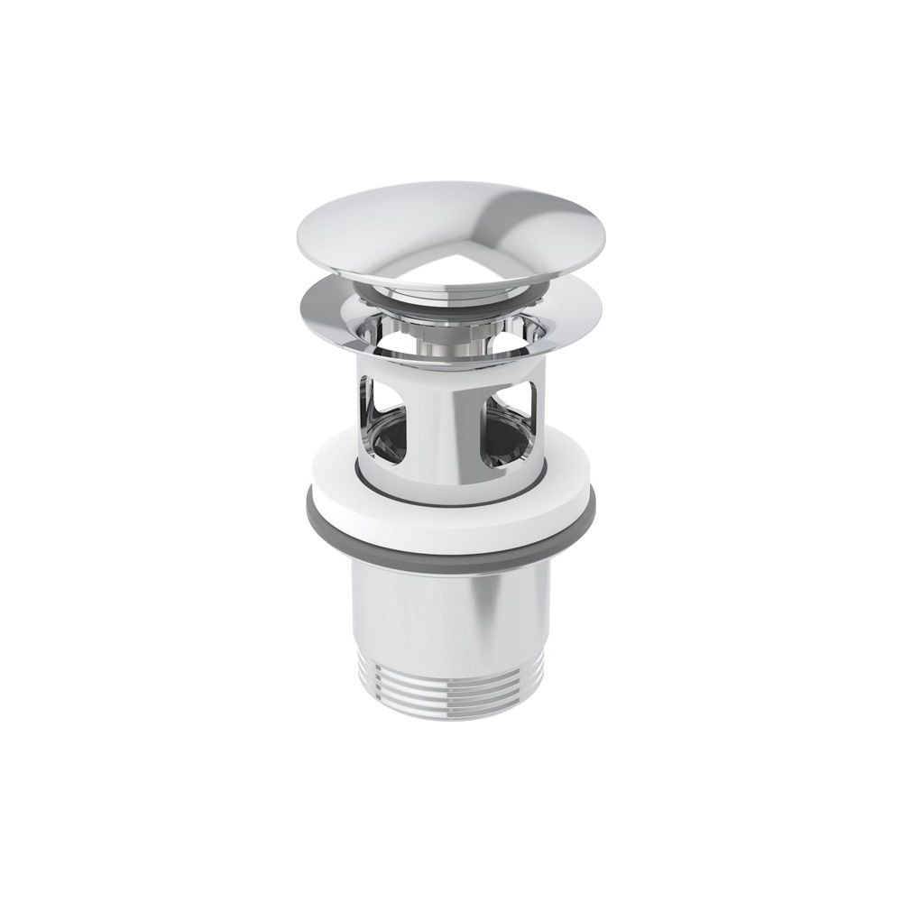 Geberit Ablaufventil mit Druckbetätigung, Hochglanz verchromt... GEBERIT-152076211 4025410698629 (Abb. 1)