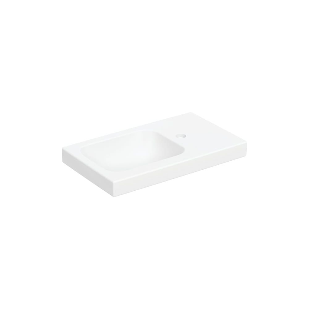 Geberit iCon Light Handwaschbecken mit Ablagefläche 53x13x31cm Weiß matt Hahnloch re... GEBERIT-501832JT1 4025410071804 (Abb. 1)