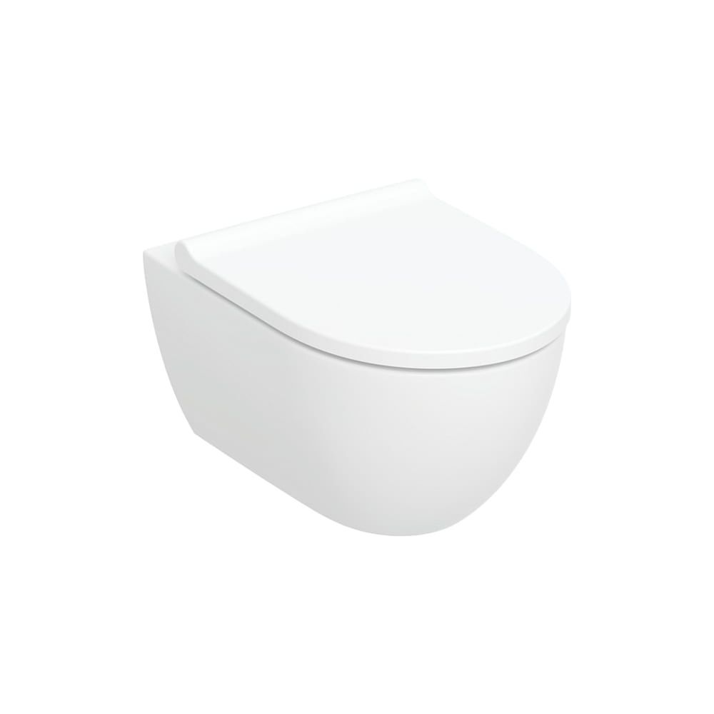 Geberit Acanto Wand-WC-Set Tiefspüler geschlossenes Keramikdesign TurboFlush Weiß, W... GEBERIT-502774001 4025410066831 (Abb. 1)