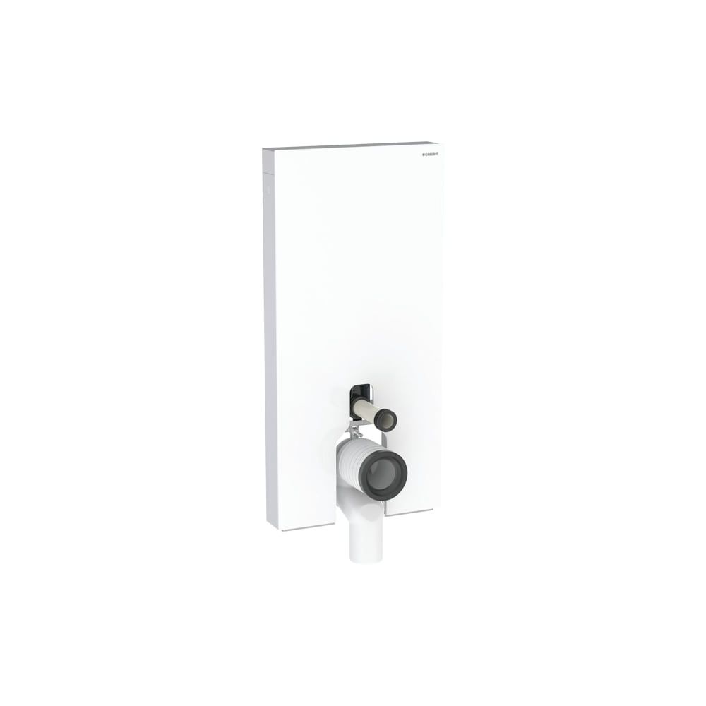 Geberit Monolith Plus Sanitärmodul für Stand-WC 101cm, Frontverkleidung Glas Weiß, S... GEBERIT-131203SI7 4025410762832 (Abb. 1)