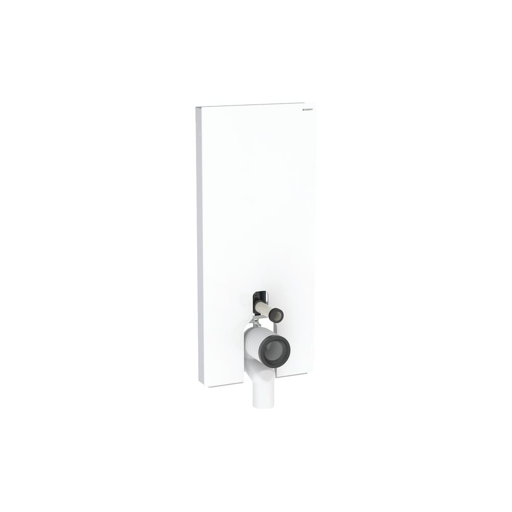 Geberit Monolith Plus Sanitärmodul für Stand-WC 114cm, Frontverkleidung Glas Weiß, S... GEBERIT-131233SI7 4025410763310 (Abb. 1)