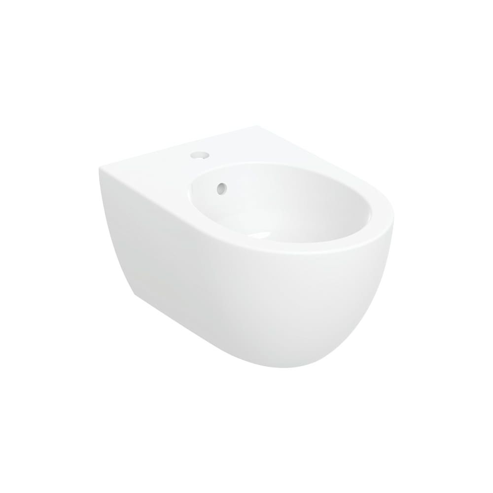 Geberit Acanto Wandbidet, geschlossenes Keramikdesign mit Überlauf, 53cm, Weiß... GEBERIT-502825001 4025410071699 (Abb. 1)
