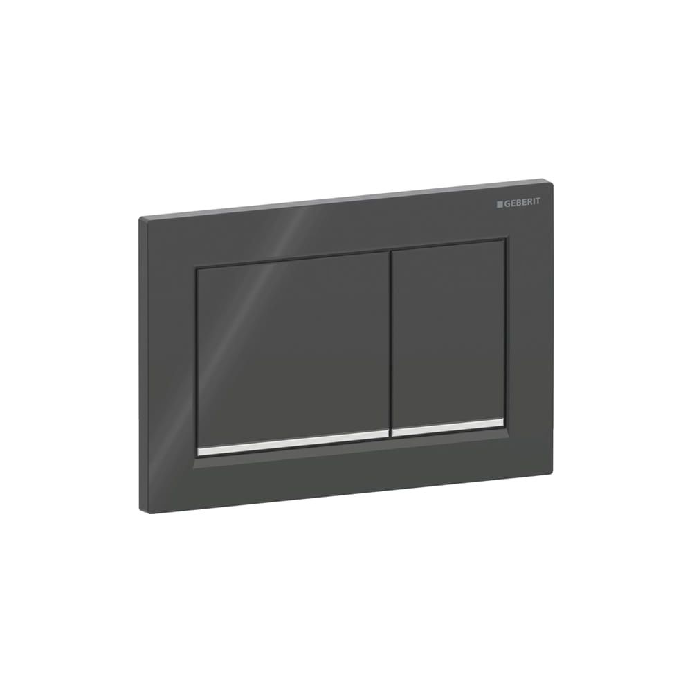 Geberit Betätigungsplatte Omega20, 2-Mengen-Spülung, Kunststoff, Schwarz/Chrom, 1150... GEBERIT-115080KM1 4025416301141 (Abb. 4)