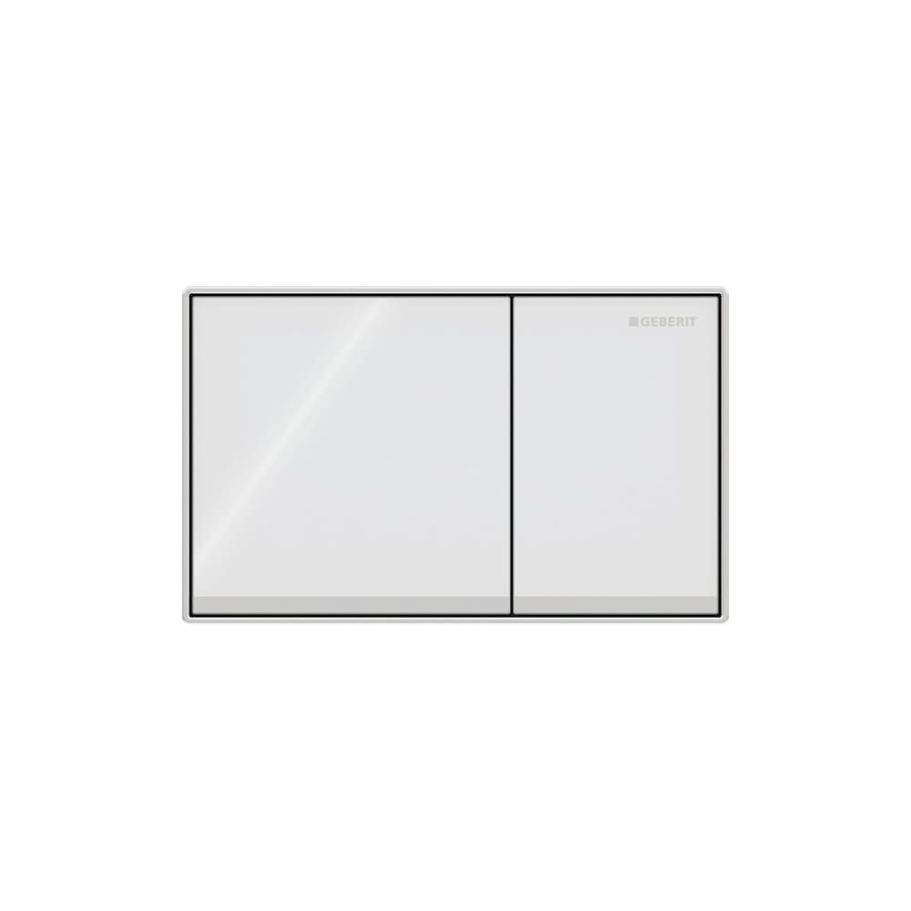 Geberit Omega 60 Drückerplatte, 2-Mengen-Spülung, Square, flächenbündig Weiß, verspi... GEBERIT-115081SI1 4025416301349 (Abb. 3)
