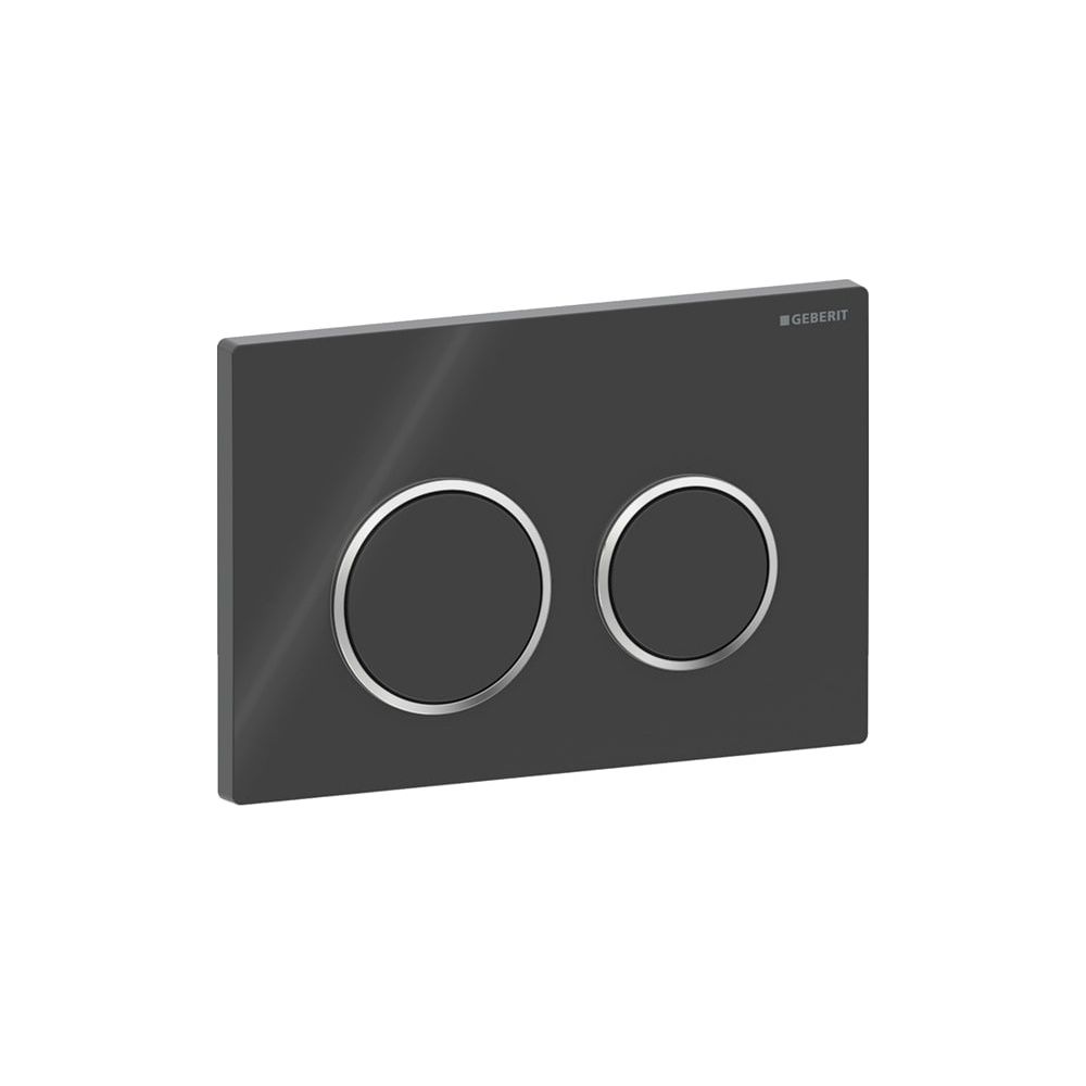 Geberit Betätigungsplatte Omega20, 2-Mengen-Spülung, Kunststoff, Schwarz/Chrom... GEBERIT-115085KM1 4025416310716 (Abb. 4)