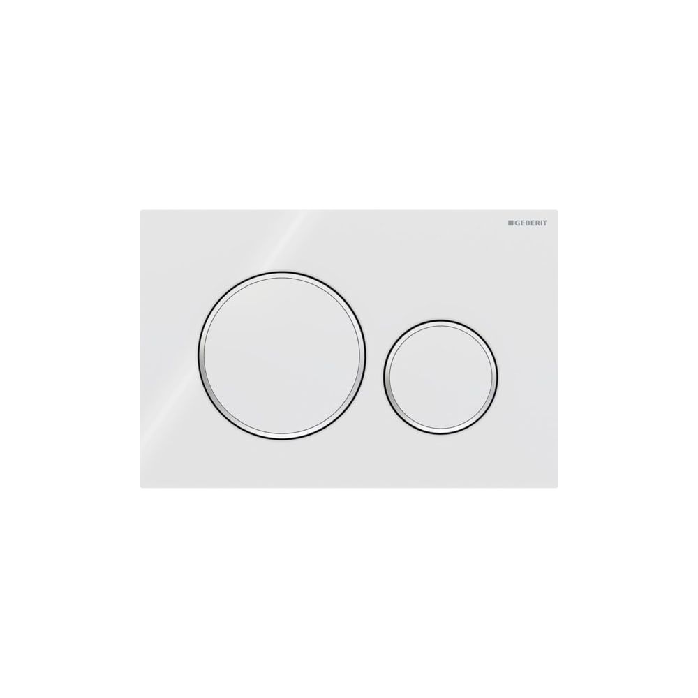 Geberit Sigma 20 Drückerplatte mit 2-Mengen-Spülung, Weiß, Hochglanz verchromt... GEBERIT-115882KJ1 4025416544562 (Abb. 3)