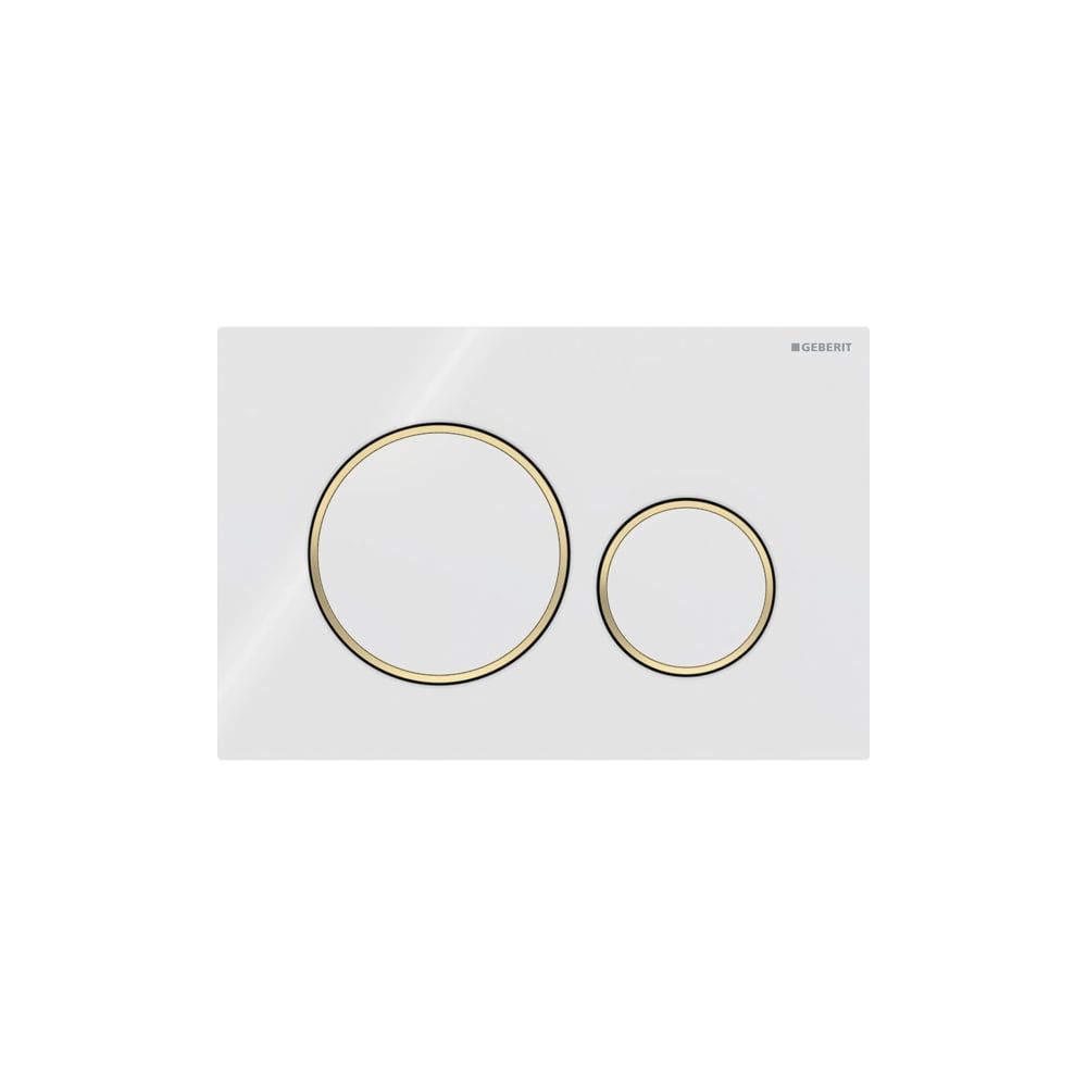 Geberit Sigma 20 Drückerplatte mit 2-Mengen-Spülung, Weiß, vergoldet... GEBERIT-115882KK1 4025416544579 (Abb. 3)