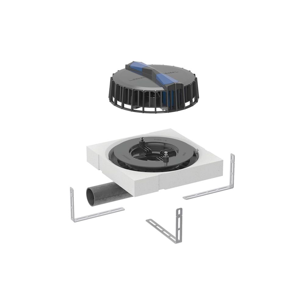 Geberit Pluvia Dachwassereinlauf, horizontal, DN 56, 9l/s, 359118001... GEBERIT-359118001 4025410163028 (Abb. 3)