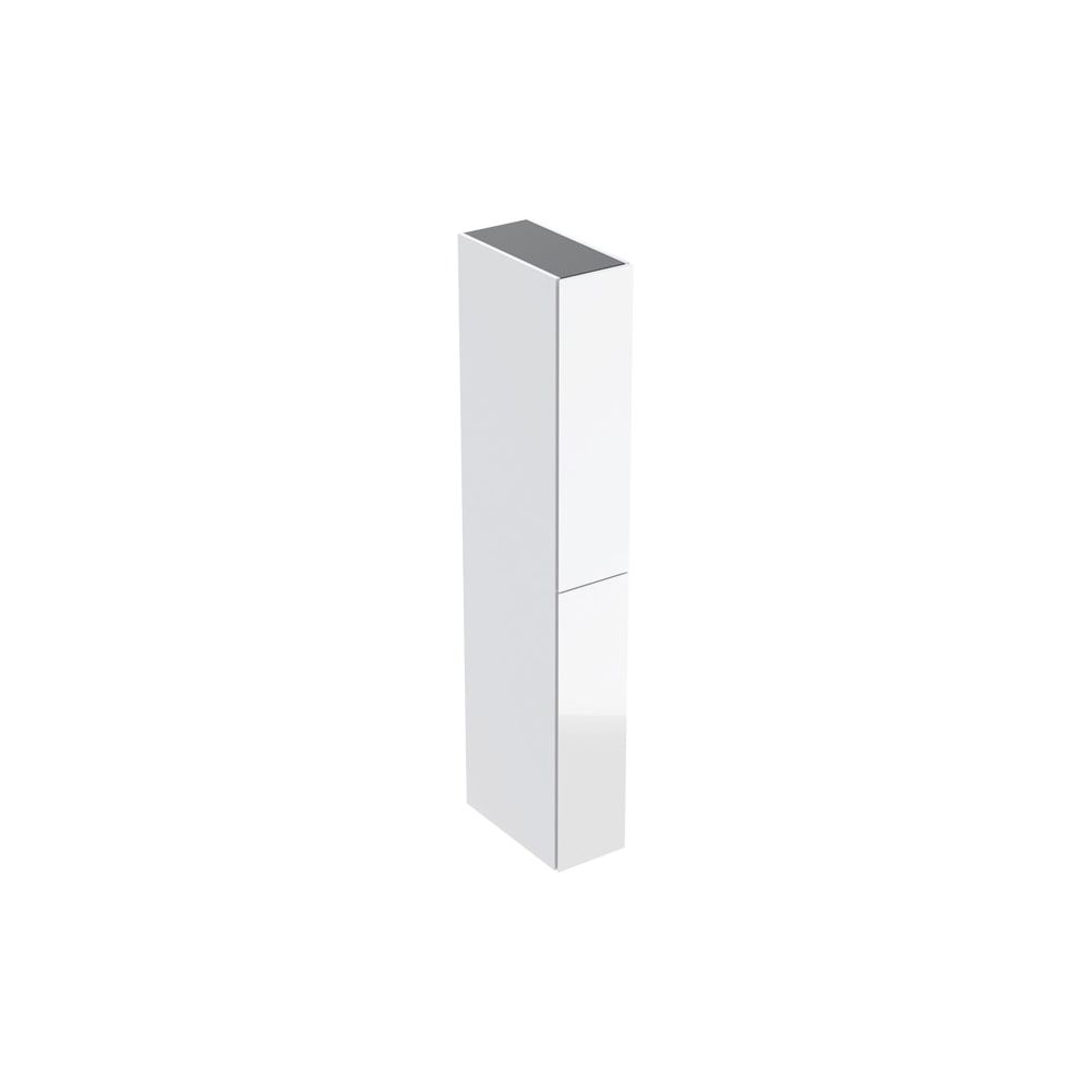 Geberit Hochschrank mit zwei Auszügen 24x180x48cm, Weiß hochglänzend/Glas, Weiß... GEBERIT-503011012 4025410126757 (Abb. 1)