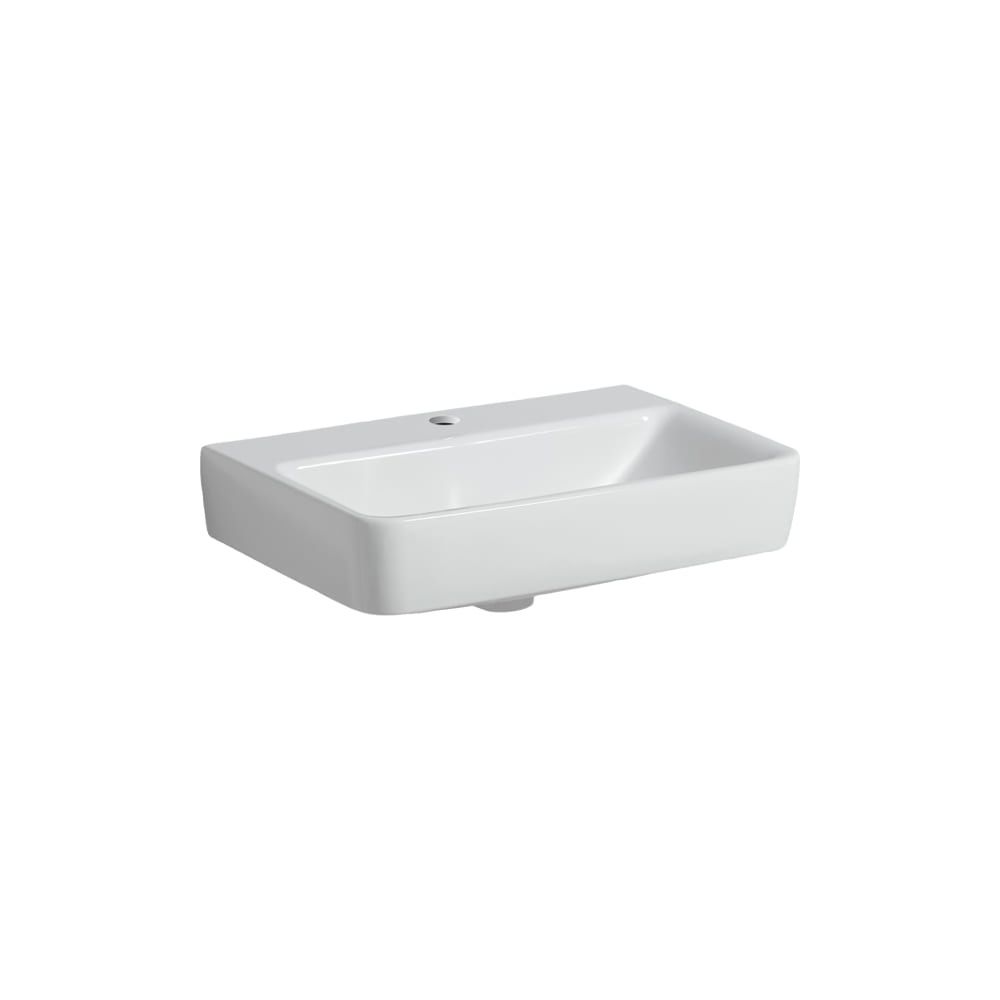 Geberit Renova Compact Waschtisch, 55x37cm, Hahnloch, ohne Überlauf, Weiß... GEBERIT-502998001 4064746008214 (Abb. 1)