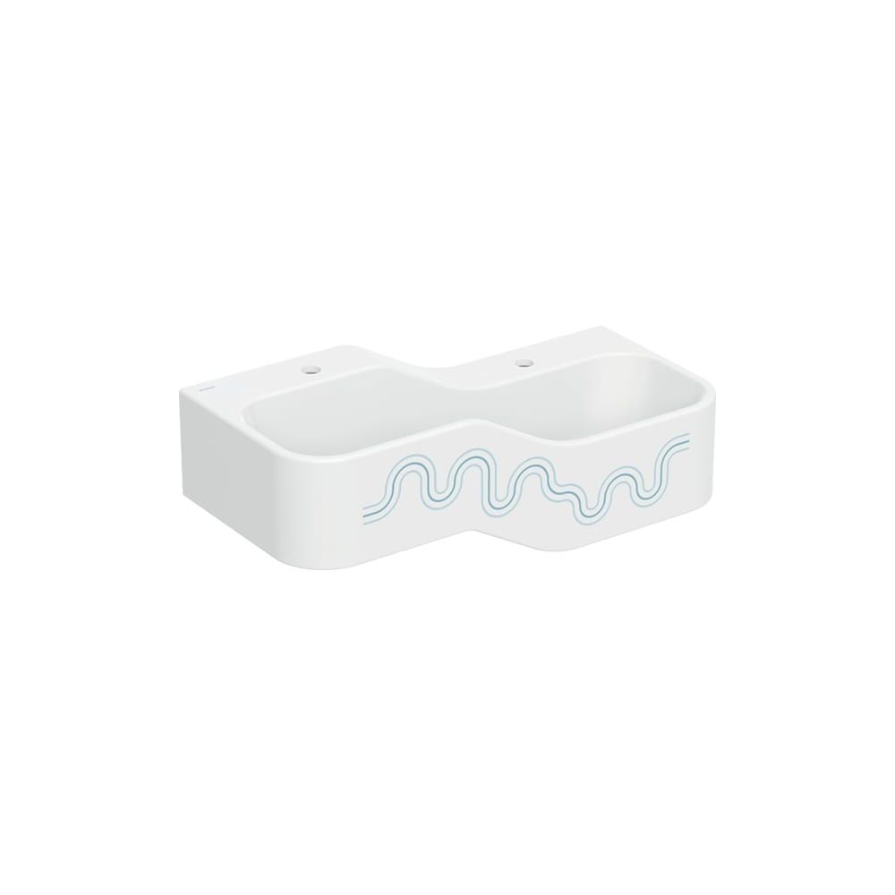 Geberit Bambini Spiel-/Waschlandschaft, 2 Waschplätze, tieferes Becken rechts B 90cm... GEBERIT-502974SX1 4064746000386 (Abb. 1)