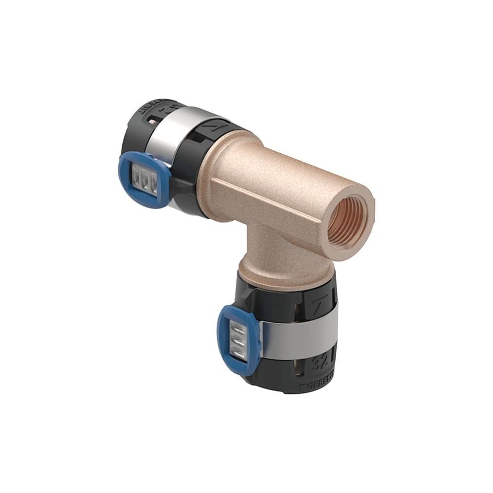 Geberit FlowFit T-Stück mit Innengewinde seitlich d 32mm, Rp 1/2″... GEBERIT-620353001 4025416638247 (Abb. 1)