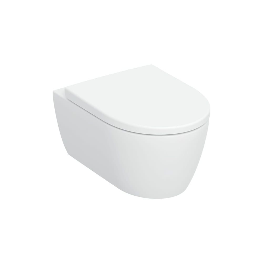 Geberit iCon Wand-WC-Set Tiefspüler geschl. Keramikdesign TurboFlush Weiß, WC-Sitz 5... GEBERIT-503045001 4064746019791 (Abb. 1)