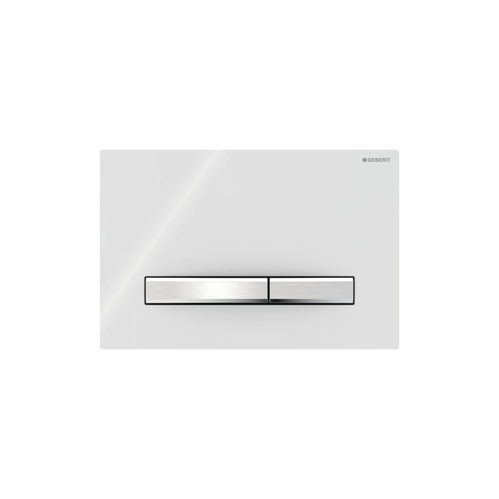 Geberit Sigma 50 Drückerplatte, 2-Mengen-Spülung, Square, Weiß, Metallfarbe verchrom... GEBERIT-115788112 4025416453192 (Abb. 3)