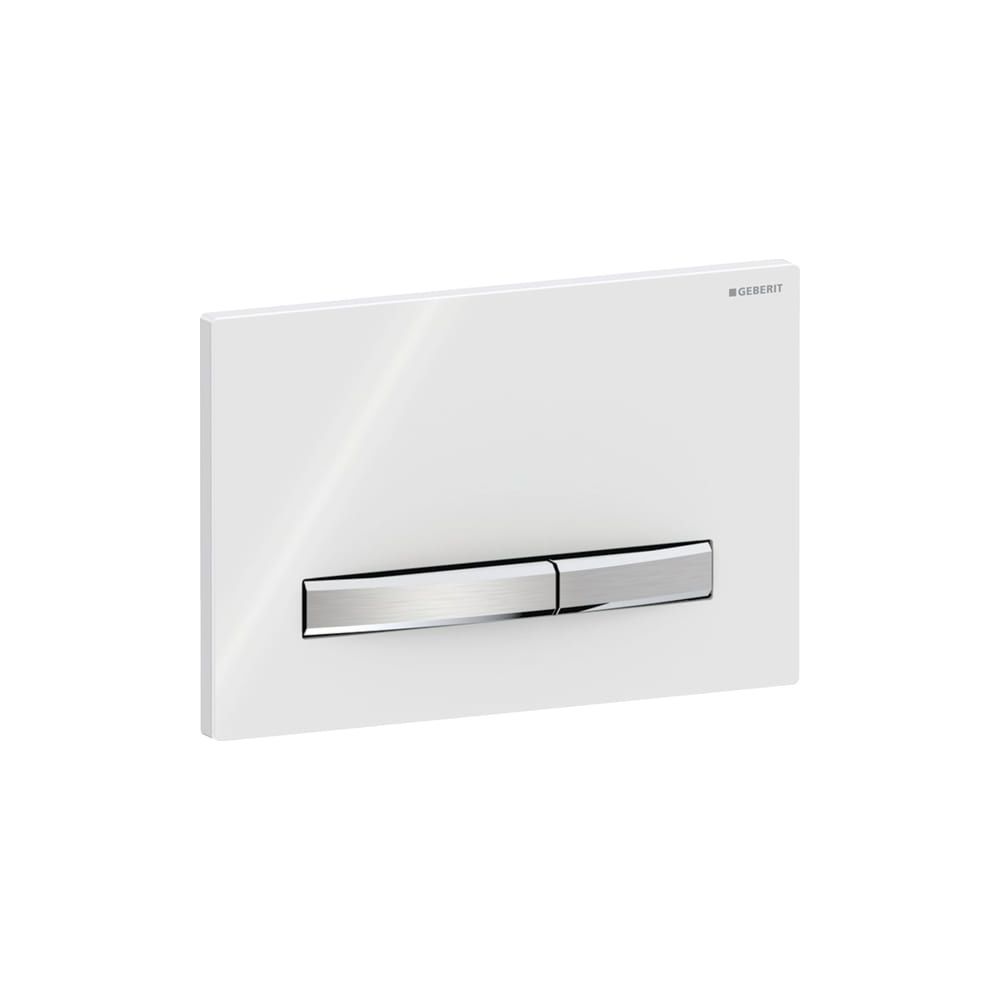 Geberit Drückerplatte Sigma50, 2-Mengen-Spülung, Square, Weiß, Metallfarbe verchromt... GEBERIT-115788112 4025416453192 (Abb. 4)