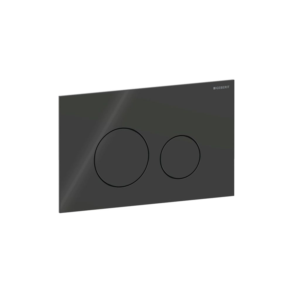 Geberit Sigma40 Betätigungsplatte, rund, 2-Mengen-Spülung Platte, Taste Schwarz, Gla... GEBERIT-115628SJ1 4064746006821 (Abb. 2)