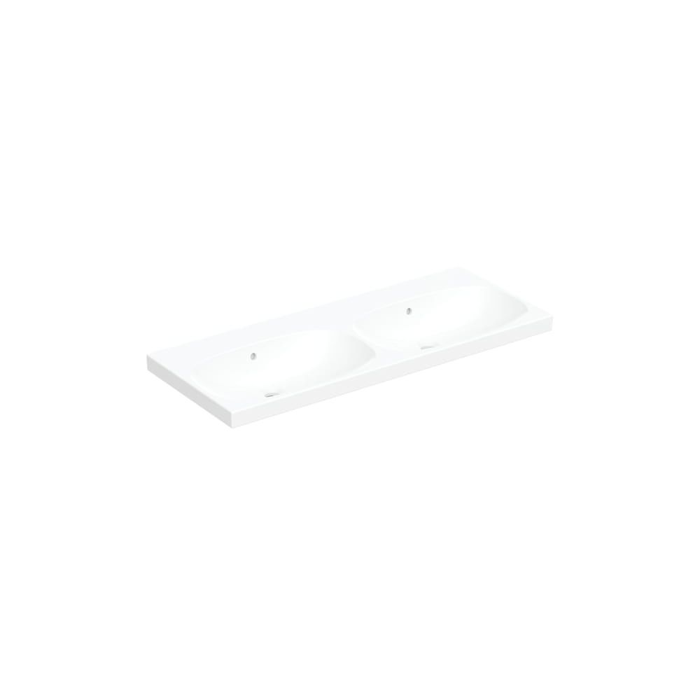 Geberit Acanto Doppelwaschtisch, Breite 120cm, Tiefe 48,2cm, ohne Hahnloch, Überlauf... GEBERIT-500628012 4022009352900 (Abb. 3)