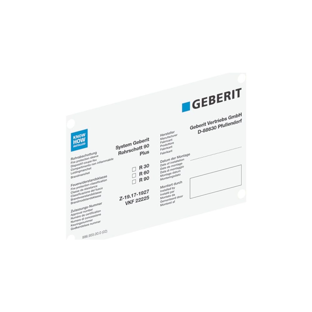 Geberit Wandschild für Schachtschott Typ Quattro, 242488001... GEBERIT-242488001 4025416101017 (Abb. 2)