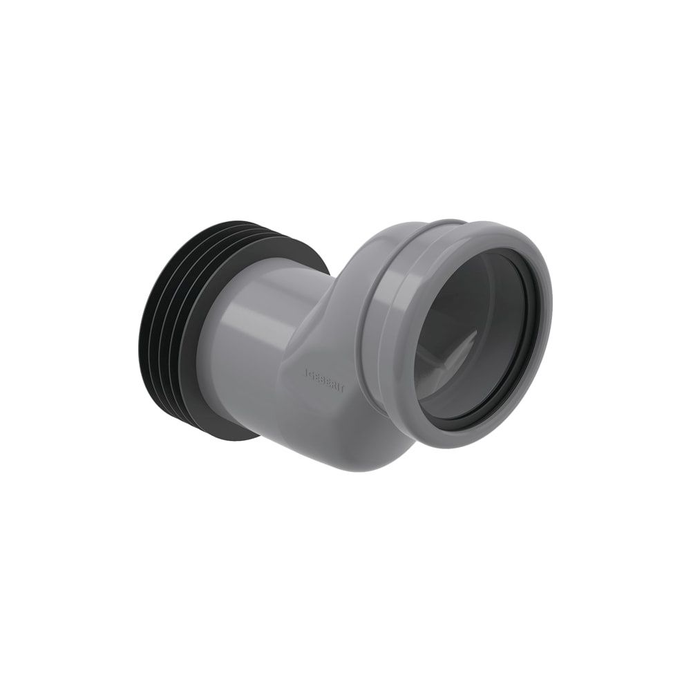 Geberit Anschlussstutzen für Wand-WC, 5cm etagiert, 90mm, PVC, Grau, 388352291... GEBERIT-388352291 4025416279099 (Abb. 4)