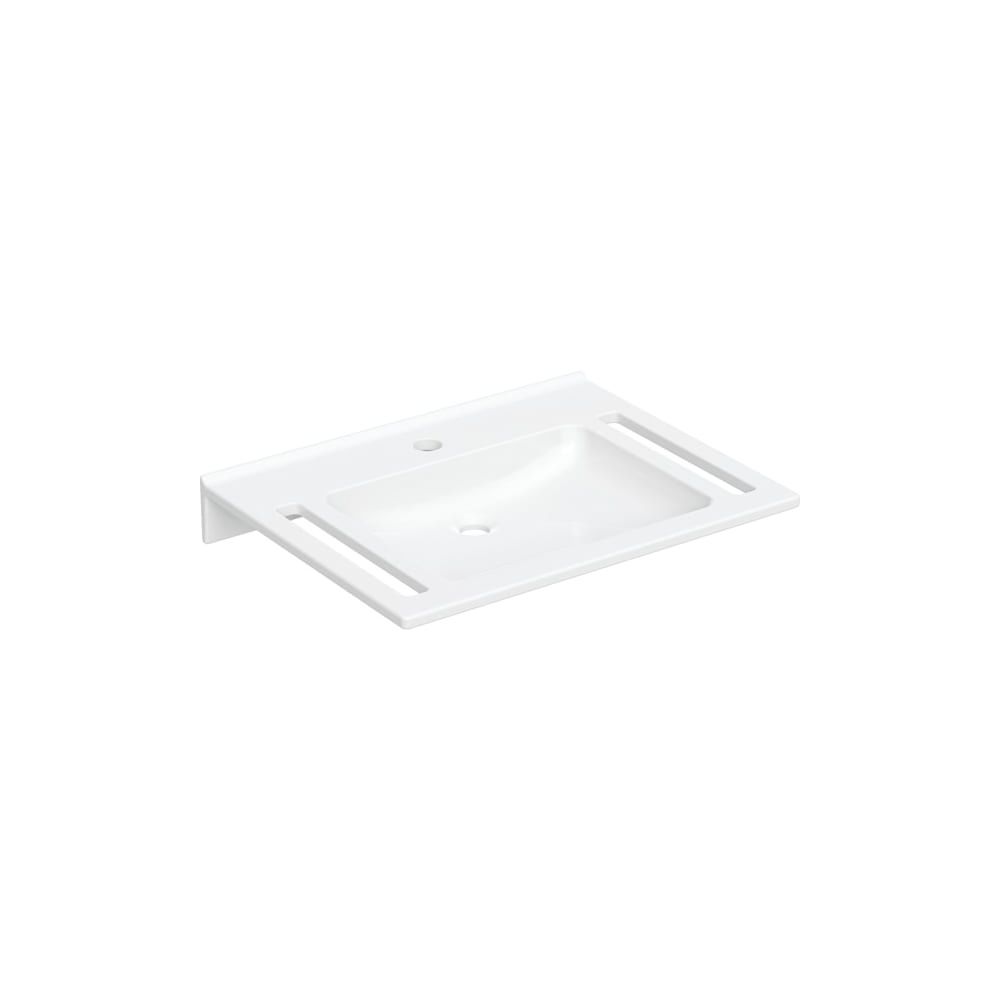 Geberit Publica Waschtisch eckiges Design, Ausschnitten, barrierefrei, B 70cm T 55cm... GEBERIT-402170016 4022009330014 (Abb. 3)
