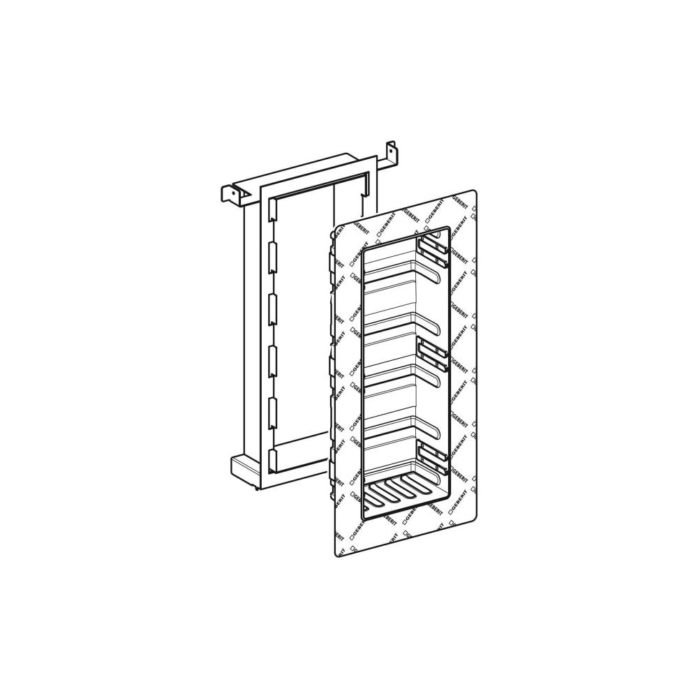 Geberit Duofix Element für Nischenablagebox 50x87x15cm mit Einlegeböden... GEBERIT-111590001 4025416452607 (Abb. 3)