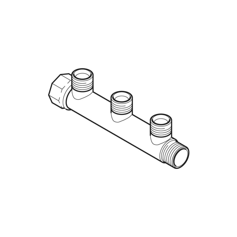 Geberit Verteiler mit Gewindeanschluss, Verteilerabgang für Eurokonus, CW617N, R 1",... GEBERIT-613423001 4025416802785 (Abb. 6)