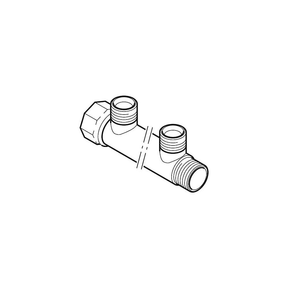 Geberit Verteiler mit Gewindeanschluss, Verteilerabgang für Eurokonus, CW617N, R 1",... GEBERIT-613422001 4025416802754 (Abb. 4)
