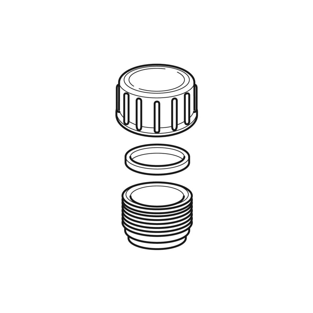 Geberit PE Gewindestutzen mit Schraubkappe Außendurchmesser 32mm, D 5,6cm, H 4,5cm, ... GEBERIT-379750161 4025416037095 (Abb. 3)