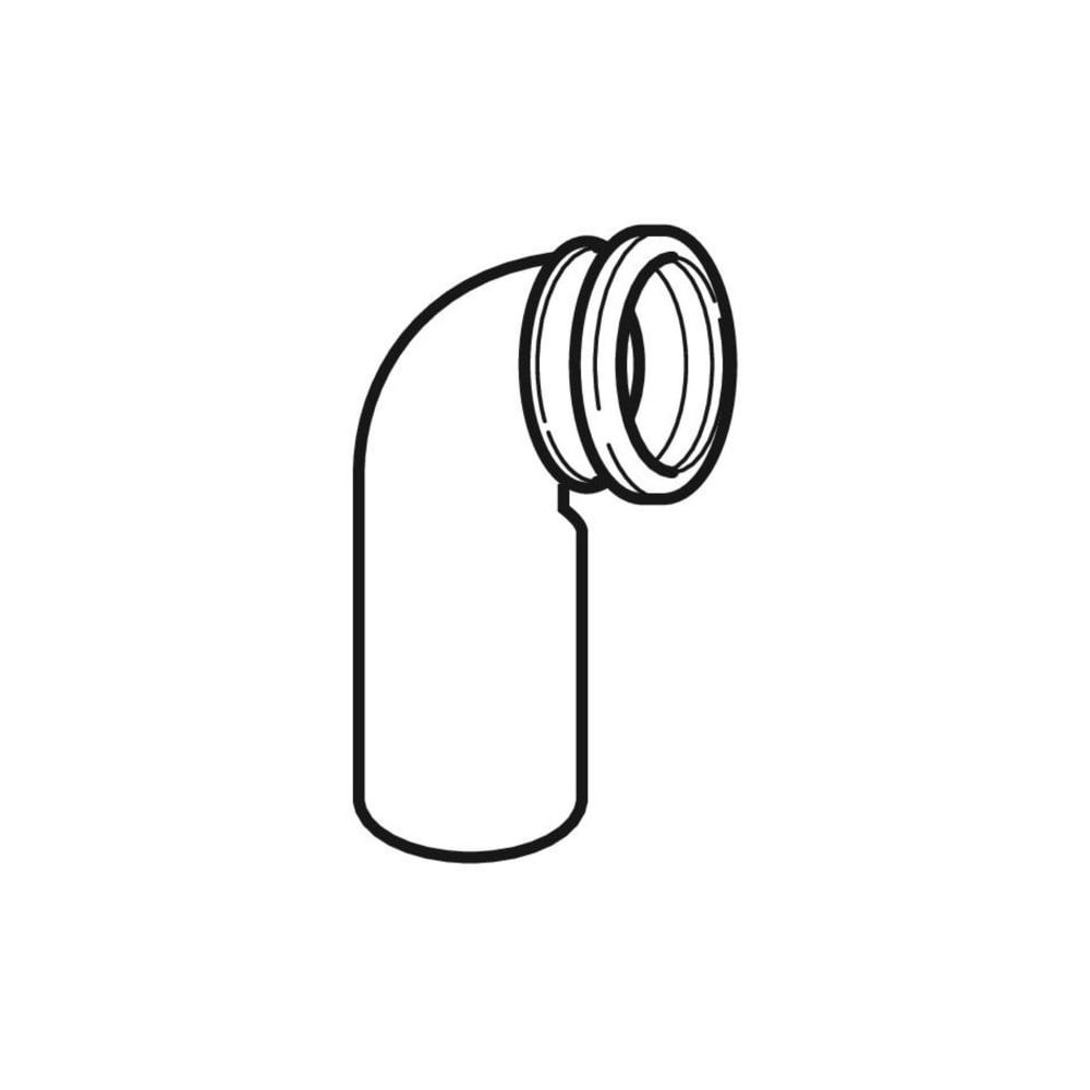 Geberit PE Anschlussbogen 90 Grad für Wand-WC, mit Erweiterung d 110mm, d1 110mm... GEBERIT-367792161 4025416032359 (Abb. 3)