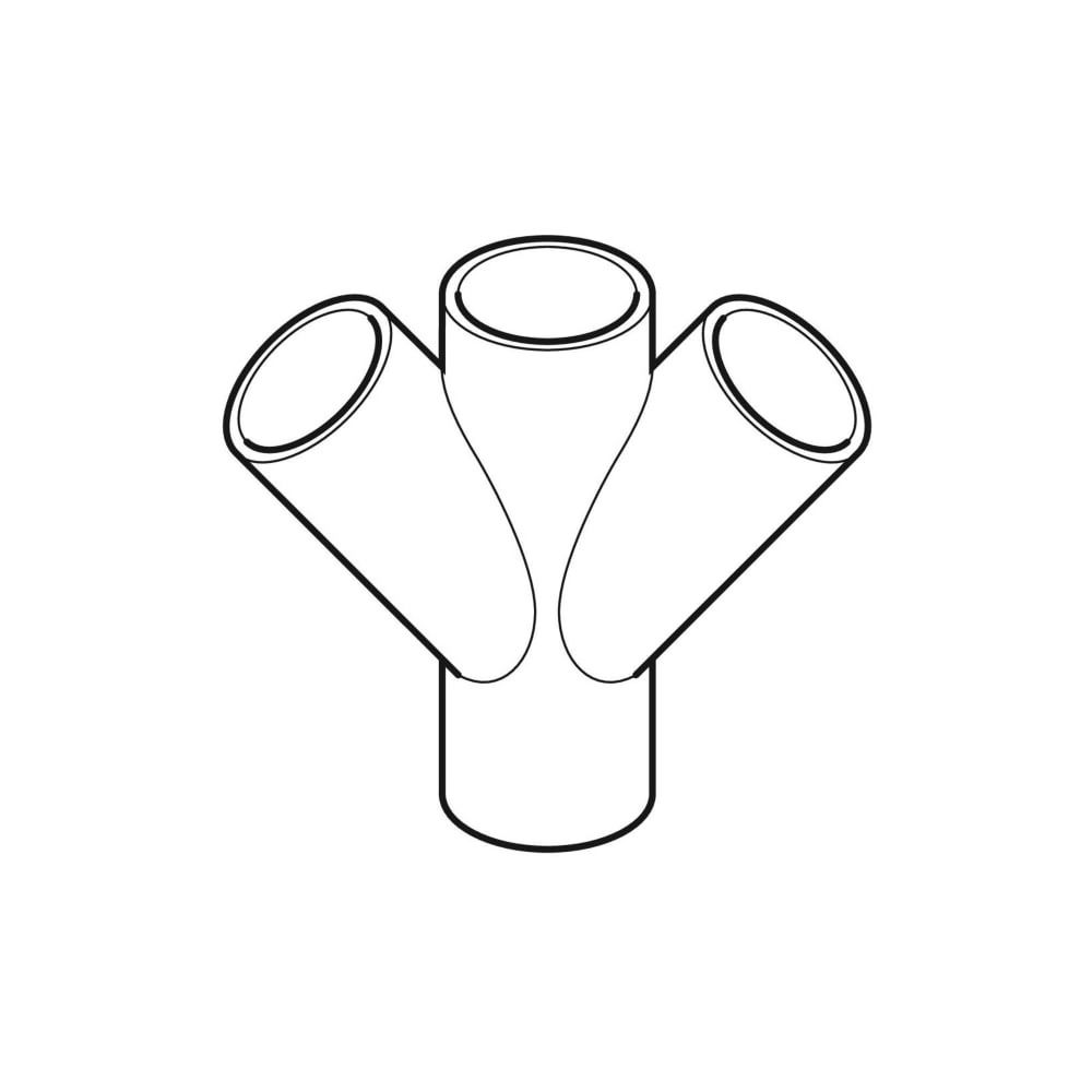 Geberit PE Abzweig 45 Grad 2-fach Außendurchmesser 110mm... GEBERIT-367235161 4025416031079 (Abb. 3)
