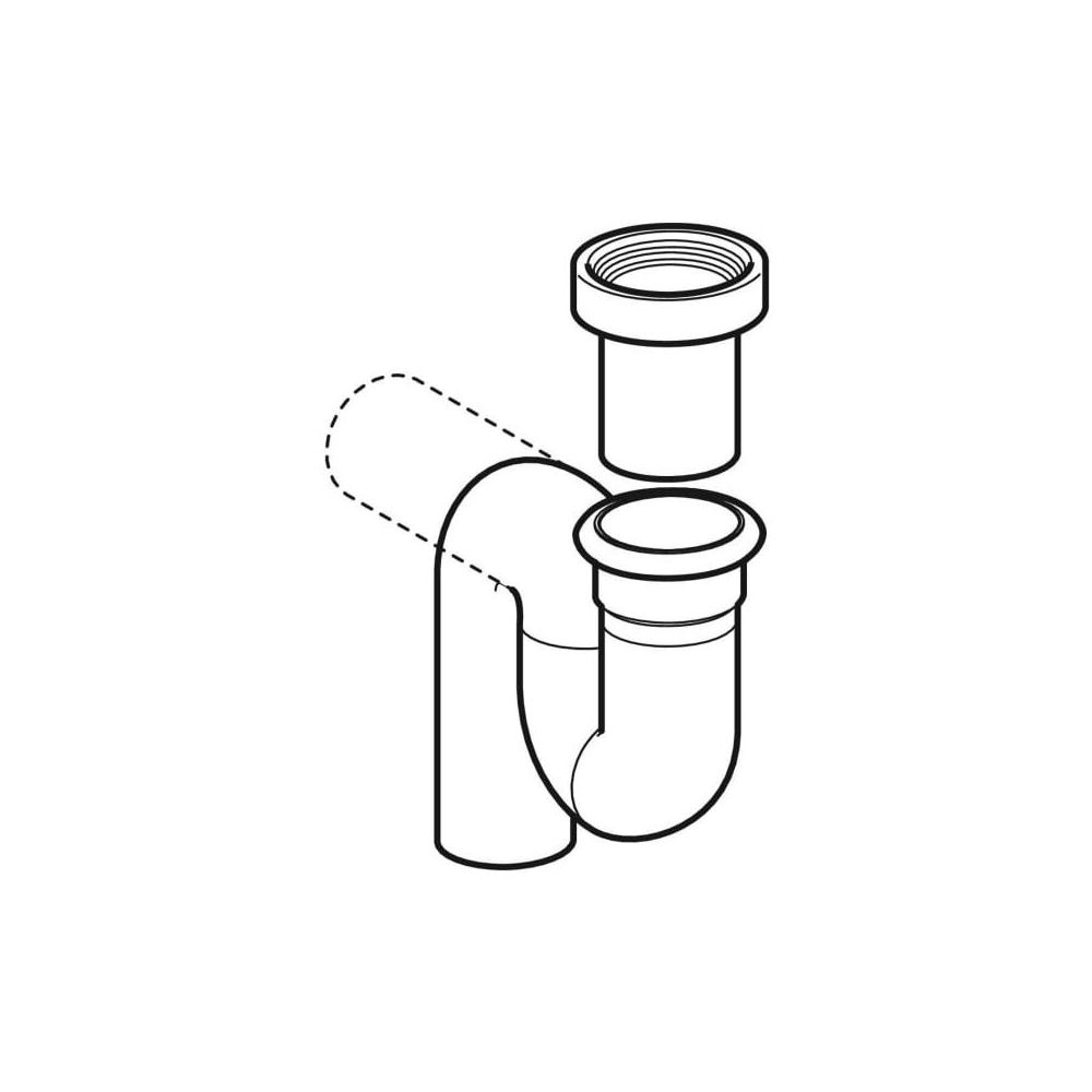 Geberit Geruchsverschluss für Hock-WC Abgang horizontal Außendurchmesser 110mm... GEBERIT-167733161 4025416024651 (Abb. 2)