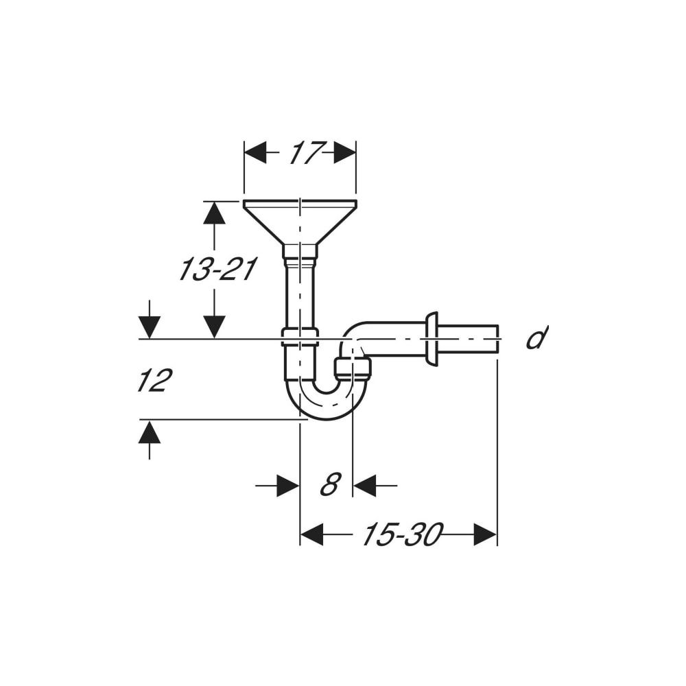 Geberit Rohrbogengeruchsverschluss für Geräte, mit Trichter oval Außendurchmesser 40... GEBERIT-152392111 4025416018568 (Abb. 5)