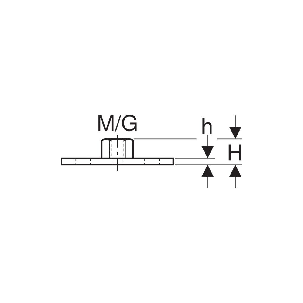 Geberit Grundplatte rund, Dreiloch, mit Gewindemuffe M10... GEBERIT-362837261 4025416023944 (Abb. 7)