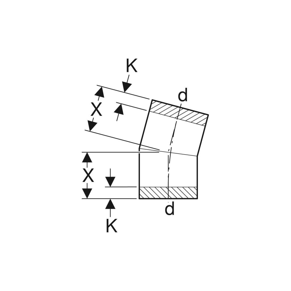 Geberit PE Segmentbogen 15 Grad, Außendurchmesser 315mm... GEBERIT-372015161 4025416036456 (Abb. 5)