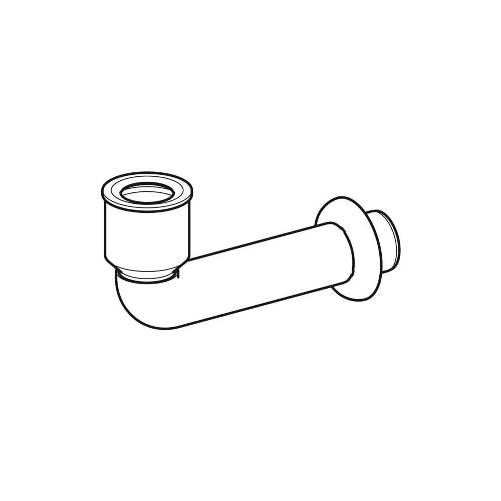 Geberit Anschlussbogen 90° für Urinal, mit Wandrosette Außendurchmesser 50mm, weiß-a... GEBERIT-152231111 4025416018254 (Abb. 2)