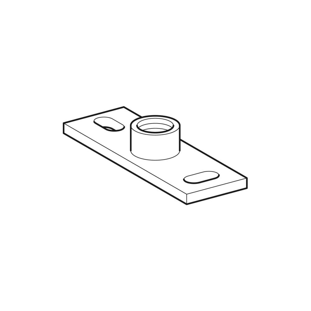 Geberit Grundplatte rechteckig, Zweiloch, mit Gewindemuffe G 1/2"... GEBERIT-362826261 4025416023876 (Abb. 3)