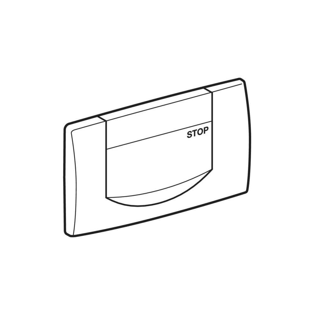 Geberit 200F Drückerplatte für Spül-Stopp-Spülung, Mattverchromt... GEBERIT-115222461 4025416003571 (Abb. 6)