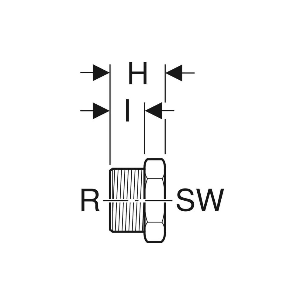 Geberit Stopfen mit Außengewinde, R 3/4″, Rotguss bleifrei... GEBERIT-602480001 4025416042488 (Abb. 5)