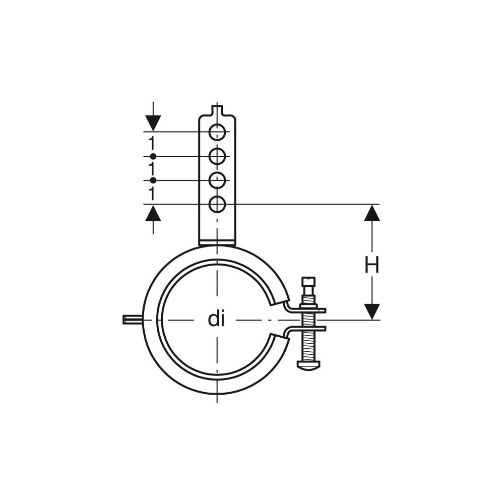Geberit Ablaufrohrschelle für Montageplatten 1,0215, di 50–56mm... GEBERIT-601741001 4025416144335 (Abb. 6)